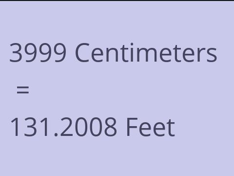 3999 CM TO FEET