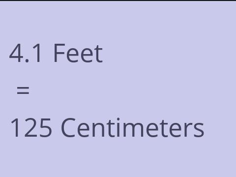 4.1 FEET TO CM