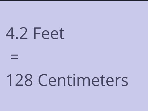 4.2 FEET TO CM