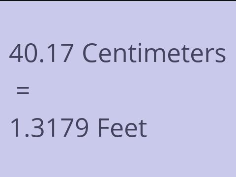 40.17 CM TO FEET