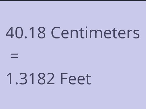 40.18 CM TO FEET