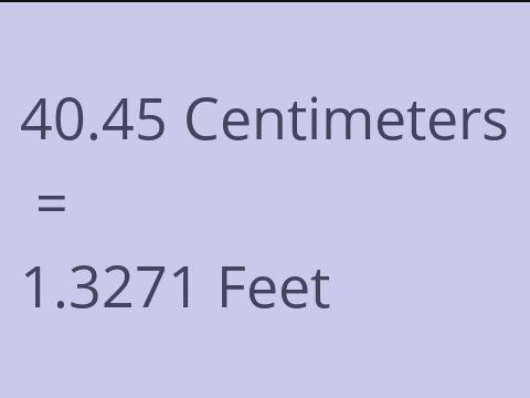 40.45 CM TO FEET