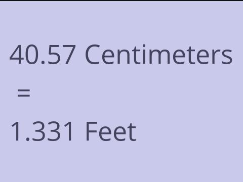 40.57 CM TO FEET