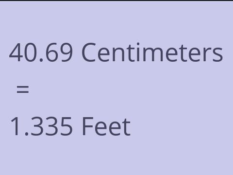 40.69 CM TO FEET