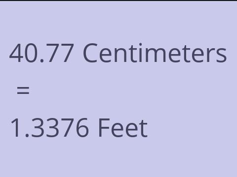 40.77 CM TO FEET