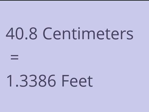 40.8 CM TO FEET