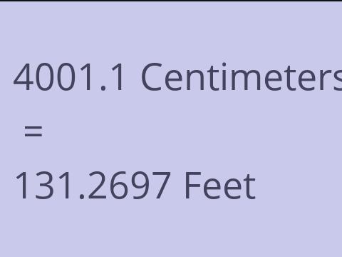 4001.1 CM TO FEET