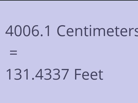 4006.1 CM TO FEET