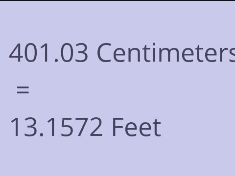 401.03 CM TO FEET