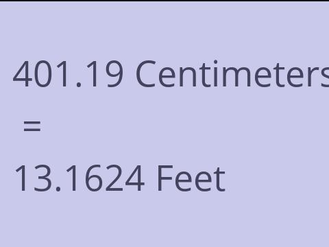 401.19 CM TO FEET