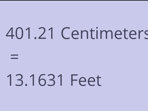 401.21 CM TO FEET