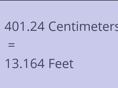 401.24 CM TO FEET