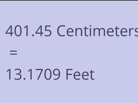 401.45 CM TO FEET