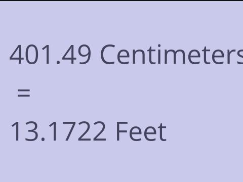 401.49 CM TO FEET