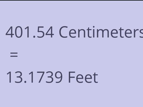 401.54 CM TO FEET