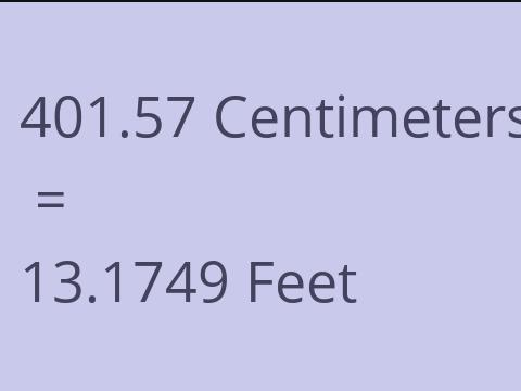 401.57 CM TO FEET