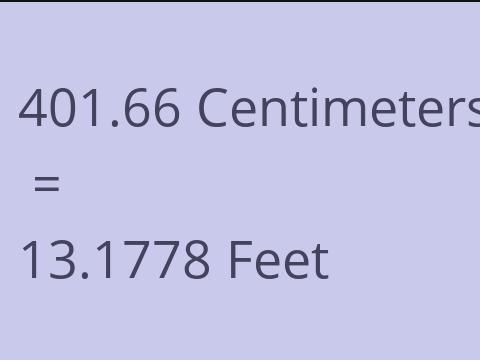 401.66 CM TO FEET