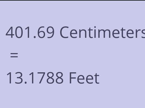 401.69 CM TO FEET