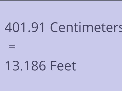 401.91 CM TO FEET