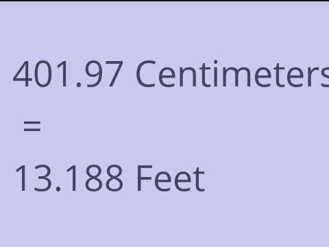 401.97 CM TO FEET