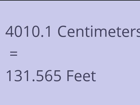 4010.1 CM TO FEET