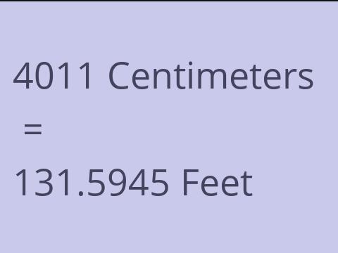 4011 CM TO FEET
