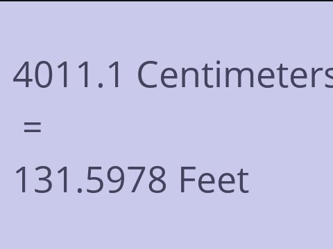 4011.1 CM TO FEET