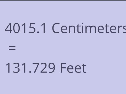 4015.1 CM TO FEET