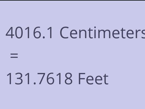 4016.1 CM TO FEET