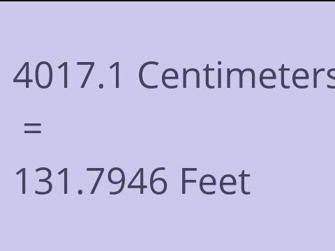 4017.1 CM TO FEET