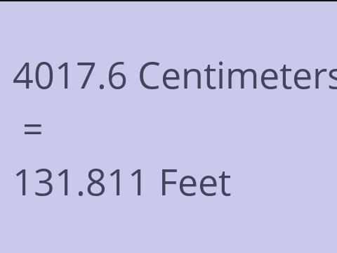 4017.6 CM TO FEET