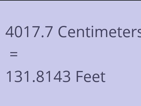4017.7 CM TO FEET