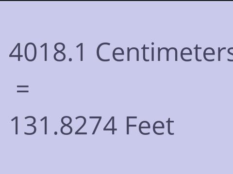 4018.1 CM TO FEET