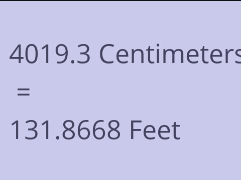 4019.3 CM TO FEET