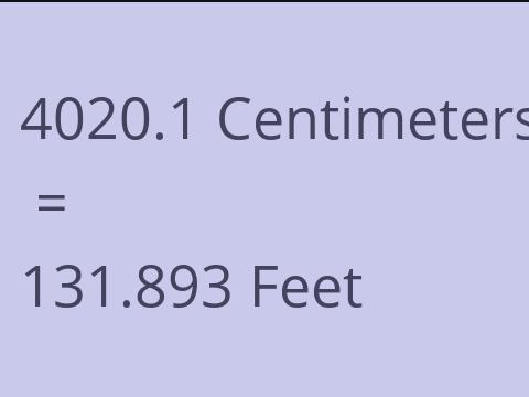 4020.1 CM TO FEET