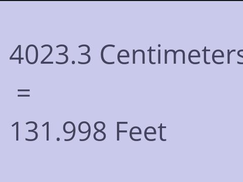 4023.3 CM TO FEET