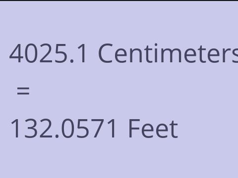 4025.1 CM TO FEET