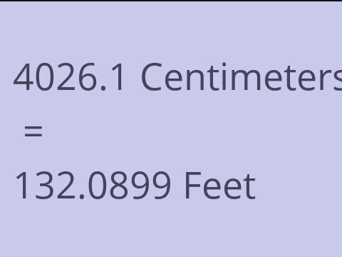 4026.1 CM TO FEET