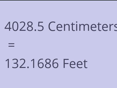 4028.5 CM TO FEET