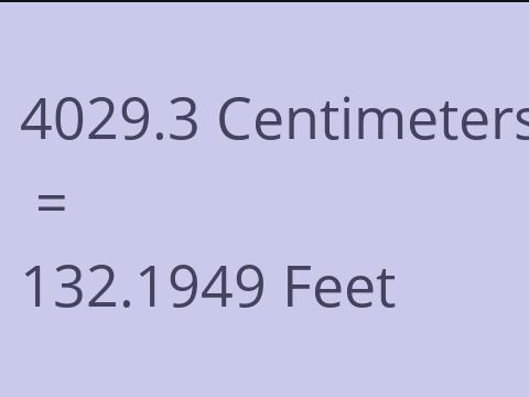 4029.3 CM TO FEET