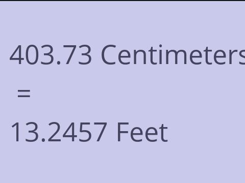 403.73 CM TO FEET