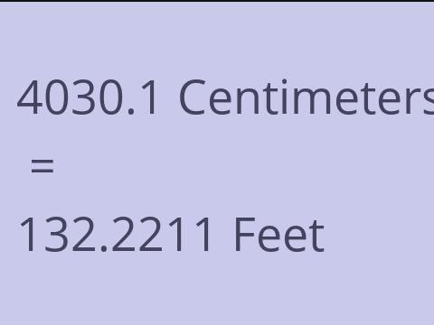 4030.1 CM TO FEET