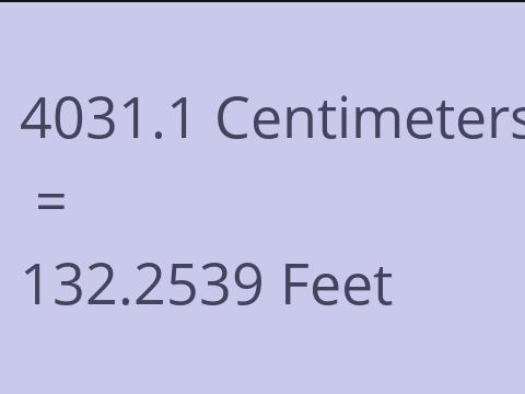 4031.1 CM TO FEET