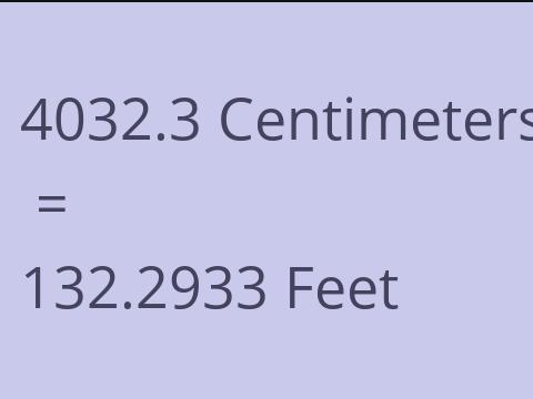 4032.3 CM TO FEET