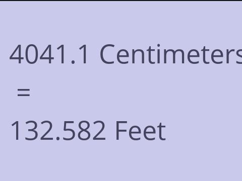 4041.1 CM TO FEET