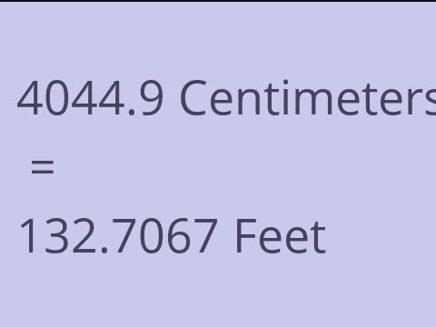 4044.9 CM TO FEET