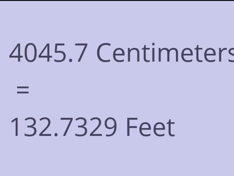 4045.7 CM TO FEET