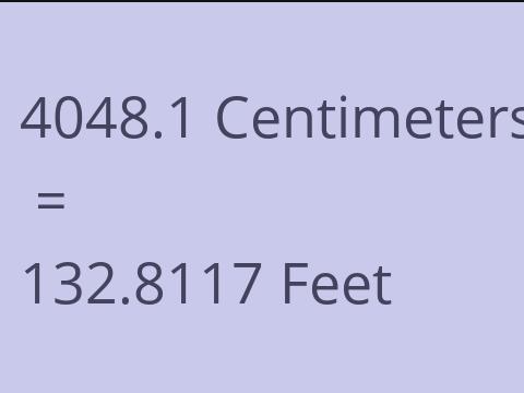 4048.1 CM TO FEET