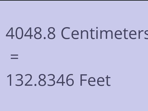 4048.8 CM TO FEET
