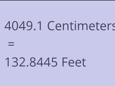 4049.1 CM TO FEET
